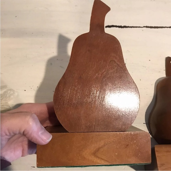 Vintage MCM Ironwood Matching Pear Bookends Art Deco - Picture 16 of 16